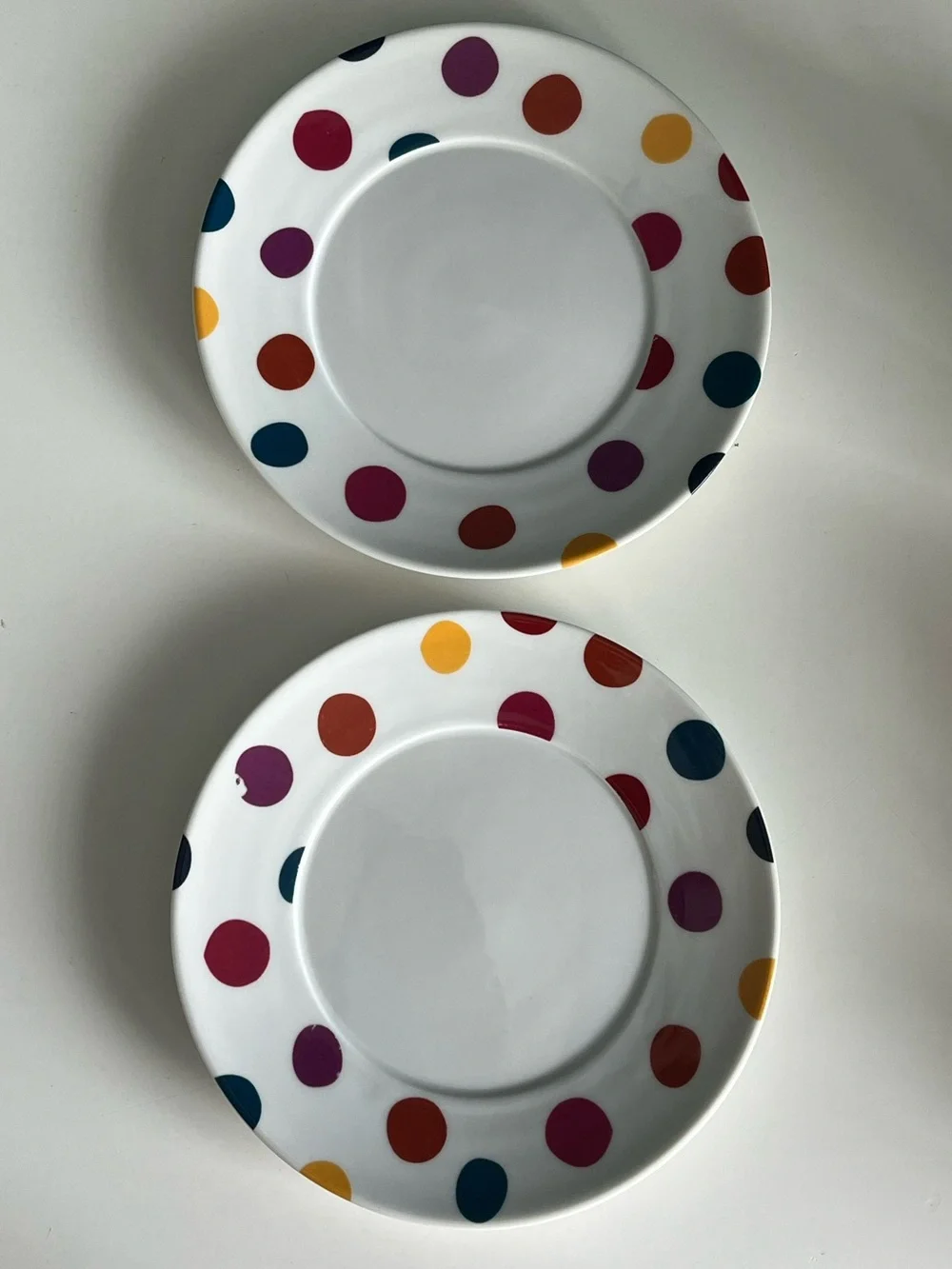World Market Stackable Polka-Dot Tea Set with Teapot Teacups & Saucers